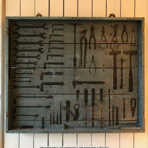 vintage tool rack or tool board. Dimensions 88 x 73cm / 35,2 x 29,2 inches. for sell